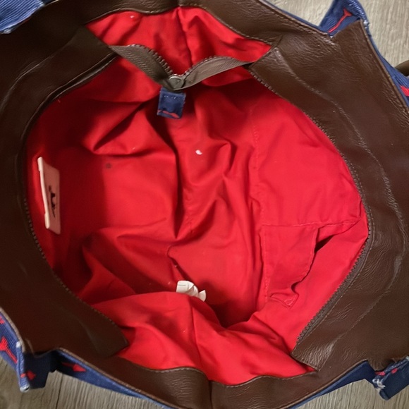 Sloane ranger navy bag with red arrows - Picture 3 of 6